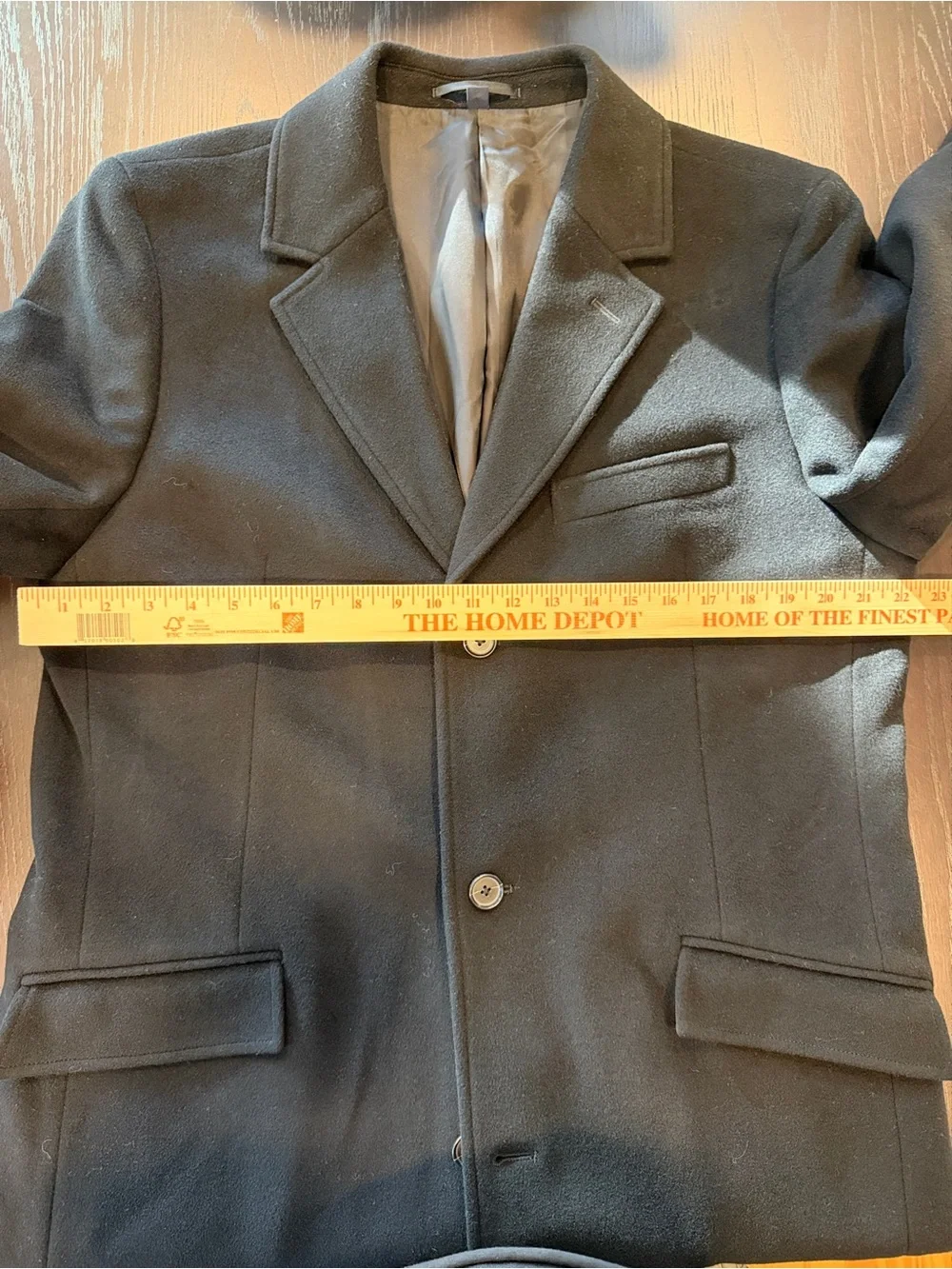 J.Crew Rivington Topcoat Italian Wool Cashmere Black Men’s 42R BS469